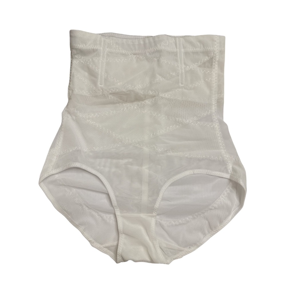 2 Pc. Shapewear Briefs High Waist Mesh Wmn Tummy Control Seamless Panties L NWOT